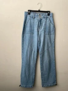 Forever 21 Denim with Bungee Hem Women’s size Large Y2k 90s - Picture 1 of 7