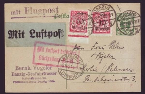 DANZIG 1924 POSTKARTE NACH BERLIN - Bild 1 von 2