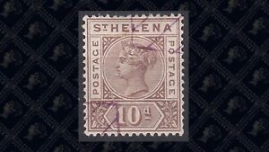 (3148) St. helena 1896 Queen Victoria 10c