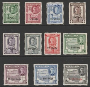 British Somaliland MINT GVI 1951 New currency set sg125-135 - Picture 1 of 2