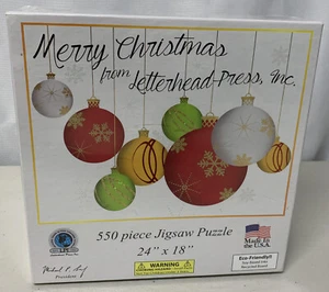 Merry Christmas From Letterhead Press 550 Piece Jigsaw Puzzle 24 X 18  - Picture 1 of 2