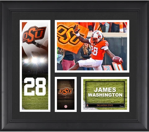 James Washington Oklahoma State Cowboys Framed 15x17 Collage Cover