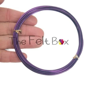 Armature Wire Needle Felting Rigid Strong Aluminium Craft Wire Purple 1.5mm 3m - Picture 1 of 2