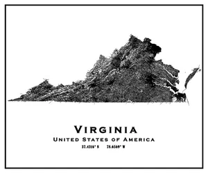 Virginia State Map - Bild 1 von 4