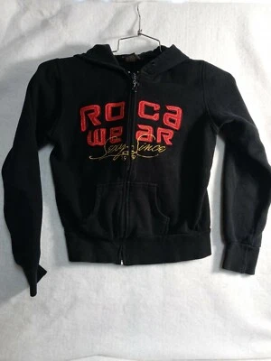 Sudadera con capucha negra con cremallera Rocawear Girls talla mediana. Falta cuerda de tracción para capucha Foto 1 de 4