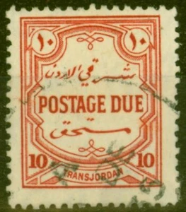 Transjordan 1929 10m Scarlet SGD192 Fine Used - Picture 1 of 1