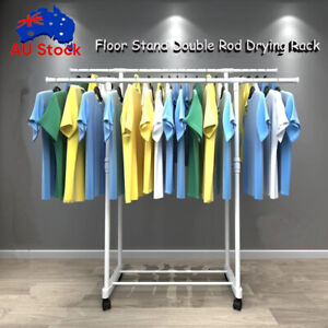 Clothes Drying Rack Steel Adjustable Laundry Drying Garment Rack for Indoor AU