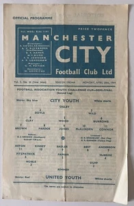 Manchester City Youth v Manchester United Youth George Best 20th April 1964 - Imagen 1 de 3