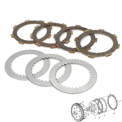 7pcs Clutch Friction Steel Plates Set for Kawasaki KM100A KH100 KE100 KD80 MINI - Изображение 1 из 4