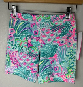 NWT Lilly Pulitzer Luxletic Weekender High Rise Biker Shorts Girls LARGE Youth - Picture 1 of 4