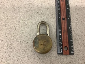 Antique Star And Moon Padlock No Key - Picture 1 of 2