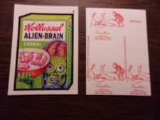 2019 Topps Wacky Packages Mars Attacks #8 Alien Brain Attacky Back Crudlow, New!