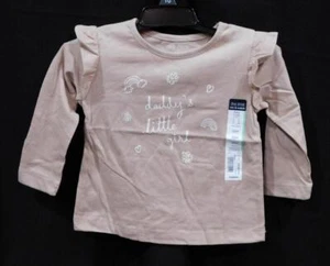 NWT Infant Girls "Daddy's Little Girl" L/S T-Shirt from Okie Dokie- Taupe - 18M - Picture 1 of 2