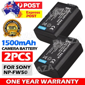 2PCS NP-FW50 NP FW50 Battery for Sony A5000,A5100,A6000,A6300,A6500 - Picture 1 of 6