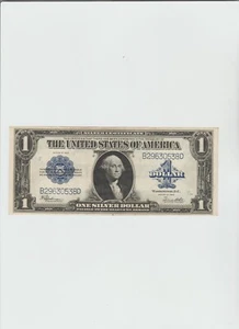 1923 $1 One Dollar Silver Certificate Note Horse Blanket Large Size Banknote. - Picture 1 of 5