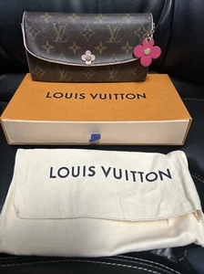 ️LOUIS VUITTON Emilie Wallet Monogram Blooming Flower Pink And Brown - Picture 1 of 10