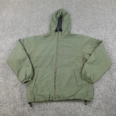 Duluth Jacket Mens M Green Fleece Lined Zip Windbreaker Bomber Coat Utility Work - Image 1 of 4