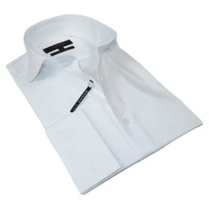 Men's Axxess Turkey Shirt 100% Egyptian Cotton 224-04 French Cuffs White - Picture 1 of 13