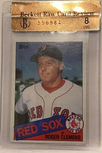 1985 Topps Roger Clemens BGS8 Remarkable Care By Owners Card # 181 - Picture 1 of 2