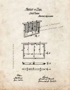 Marco de peine de abeja estampado de patente aspecto antiguo - Imagen 1 de 3