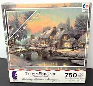 Thomas Kinkade CIOTTOLI NATALE 750 pz puzzle messaggi di vacanza nascosti - Foto 1 di 5