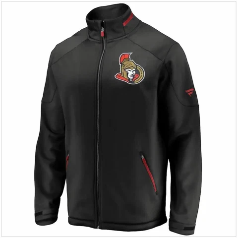 Ottawa Senators Fanatics Full Zip Rink-side Thick Heavy NHL Jacket Black Red New Cover