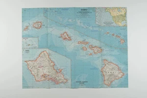 Mapa desplegable vintage de Hawái 1959 - Imagen 1 de 3