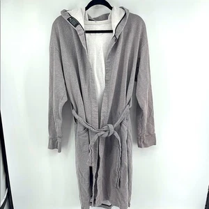 Wing + Horns Reigning Champ 100 % Bio-Baumwolle Strick Kapuze Gürtel Morgenmantel Gr. OS - Bild 1 von 6