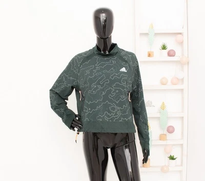 Adidas X-City Chaqueta para Correr Pullover Verde Manga Larga Listo para Viento Cuello Redondo S Foto 1 de 4