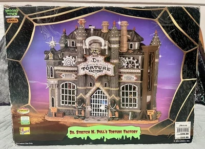 LEMAX Spooky Town 2004 Dr. Stretch N Pulls Torture Factory w Video & Box WORKS! - Image 1 of 4