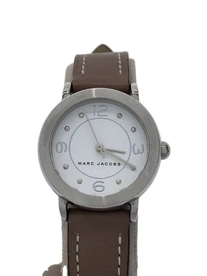 Reloj de cuarzo MARC JACOBS MJ1472 esfera blanca cuero marrón excelente JAPÓN Foto 1 de 4