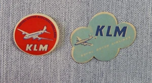 KLM Dutch Airlines Gepäck Gepäck Etikett Aufkleber Sticker Vintage Flug Reisen - Bild 1 von 2