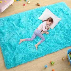 Soft Fluffy 4x6 Shag Rug for Bedroom, Living Room, Nursery, Furry Floor Carpet - Picture 1 of 7