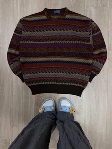 Vintage 80s Kenzo Sweater Pullover Knitted Size L - Picture 1 of 7