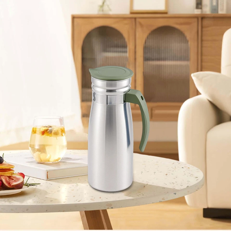 1.0 L Stainless Steel Cold Water Pitcher Beverage Container Sturdy - Image 1 of 1