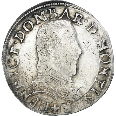 Monnaie, France, Henri II de Montpensier, Teston, 1604, TTB+, Argent - Photo 1/2