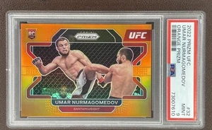 2022 Panini Prizm UFC Umar Nurmagomedov RC Rookie Orange /99 PSA 9 Card - Picture 1 of 2
