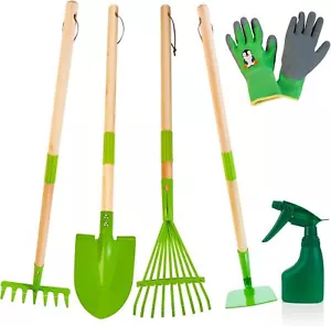 Kids Gardening Tools Set - 6PCS Detachable Garden Tool Kit with Gloves, Shovel, - Picture 1 of 11