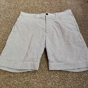 Pantaloncini chino uomo Jcrew blu a righe flex taglia 31w - Foto 1 di 7