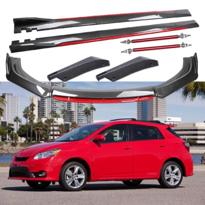 For 2003-2014 Toyota Matrix Front Bumper Lip 78.7" Side Skirt Extention Spoiler Foto 1 de 4