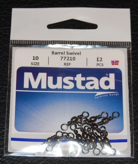 Mustad 77210-010 Barril Negro Giratorio Talla 10 Paquete de 12 Foto 1 de 1