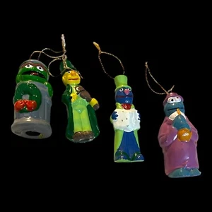 Vintage Muppets Caroling Sesame Street Christmas Ornament 4 Piece READ 80s - Picture 1 of 9