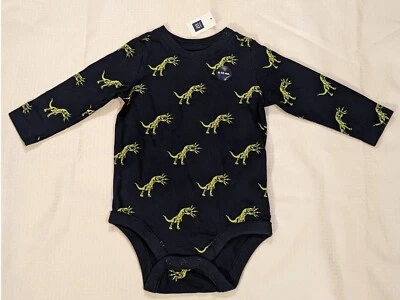 Body de manga larga Gap Dinosaurio para bebés niños talla 6-12 meses NUEVO Foto 1 de 4