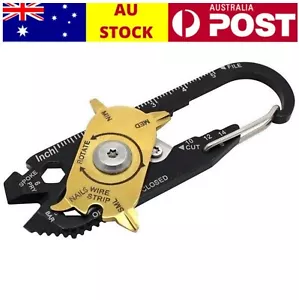 20 IN 1 EDC Stainless Steel Pocket Carabiner Multi Tool Knife Hunting Tactical - Picture 1 of 4