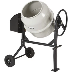 Klutch Electric Cement Mixer, 4 Cu. Ft. Drum, 2/3 HP, 120V Electric Motor - Picture 1 of 14