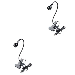 2pcs USB Flexible Reading Lamp 3W Eye Protcection LED Light Clip-on Bedside - Picture 1 of 12