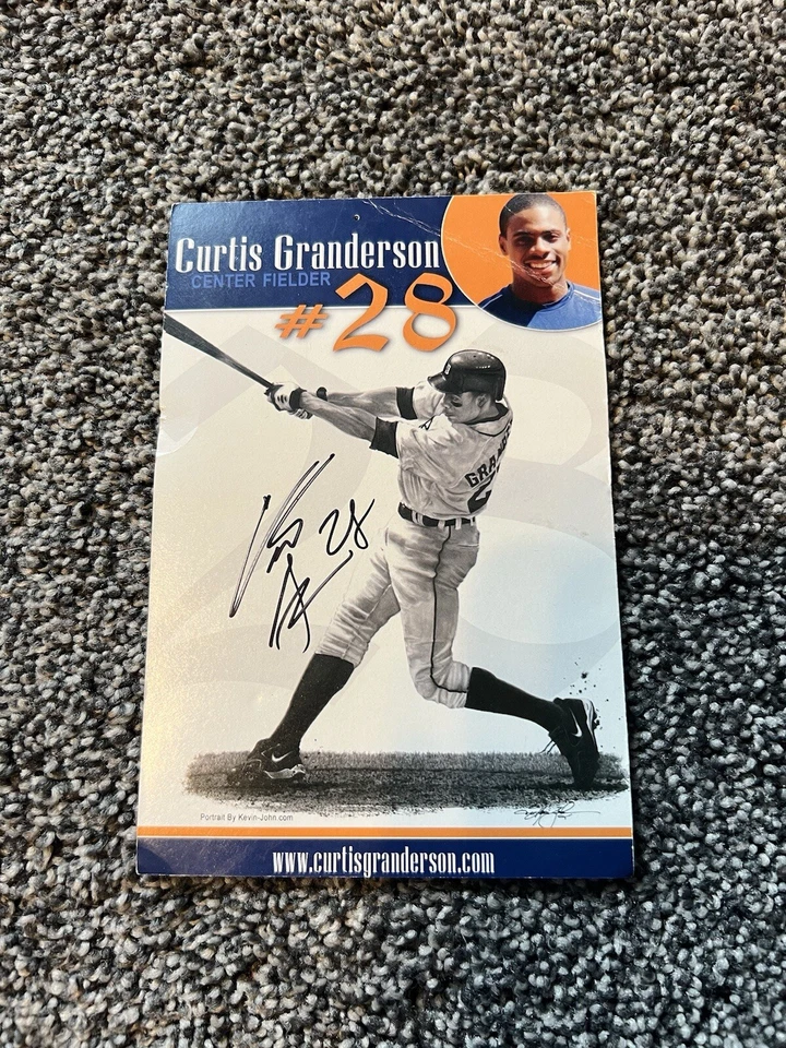 Curtis Granderson Autographed Player Card - Image 1 of 2