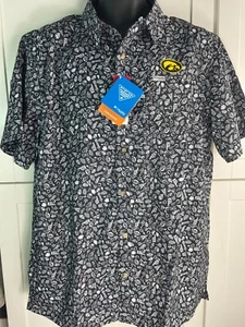 IOWA HAWKEYES COLUMBIA SUPER SLACK SHIRT-AUTHENTIC-LARGE &XL-NWT RETAIL $65 - Picture 1 of 7