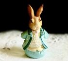 Jaimy Rabbit Figurine 3” Tall Papa Bunny Holding Flowers Behind His Back