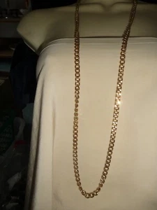 COLLAR CADENA DE ESLABONES TONO ORO PESADO 20"" LARGO X 1/4"" ANCHO #28/23 - Imagen 1 de 4